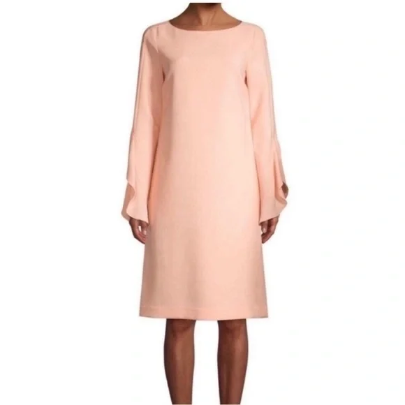 NEW Lafayette148 New York pink Emory Ruffle Cuff dress - Picture 1 of 15